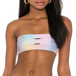 NWT PilyQ Ombré Bandeau Bikini Top in Golden Hour Sz. S
